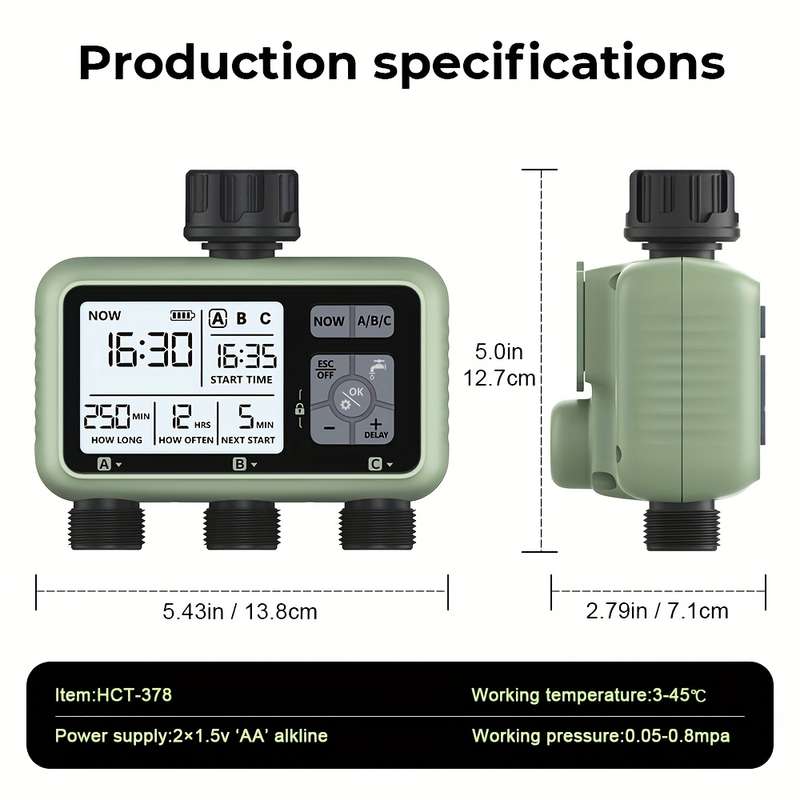 1Pc Water Timer Adjustable 3Mode Program Control