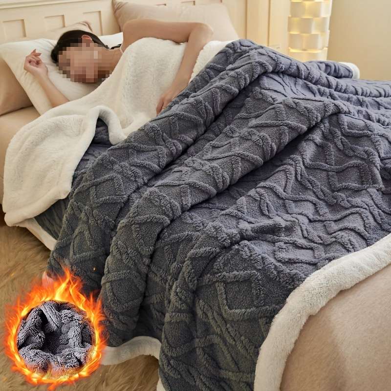 1ps Blanket Color Off White Taffeta Fleece Blanket size 150cmx200cm59inchx78.7inch