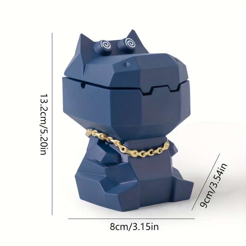 1pc Modern Animal-Shaped Ashtray with Lid Vibrant Color Concrete Stone Design Irregular Shap