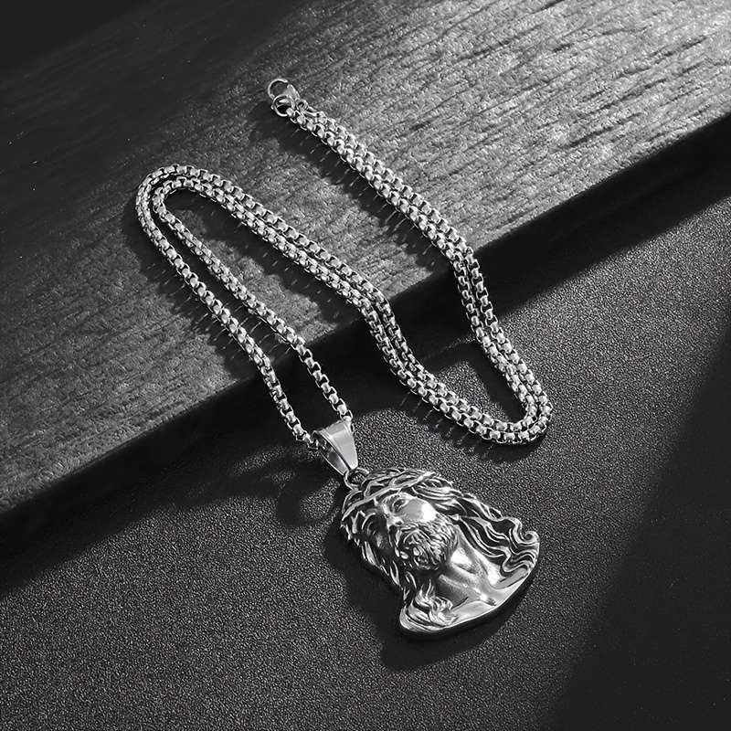 1 Piece Antique Silvery Jesus Theme Pendant