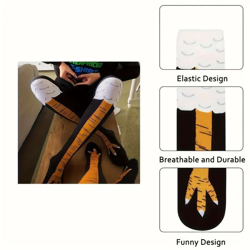 1 Pair Black Yellow One Size Socks