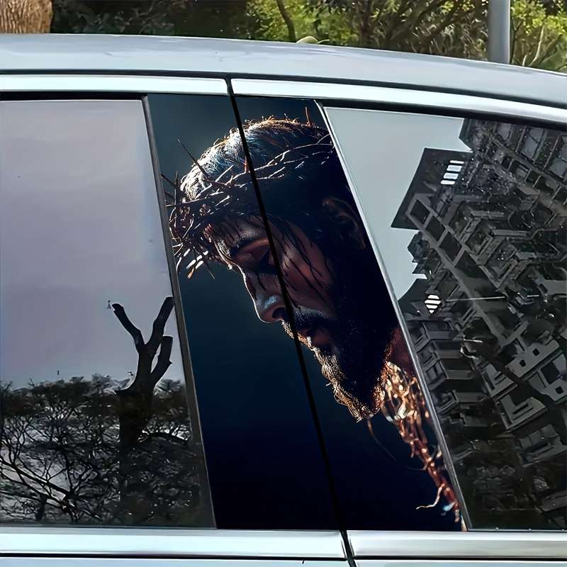 2pcs  Jesus Christian Themed Stickers