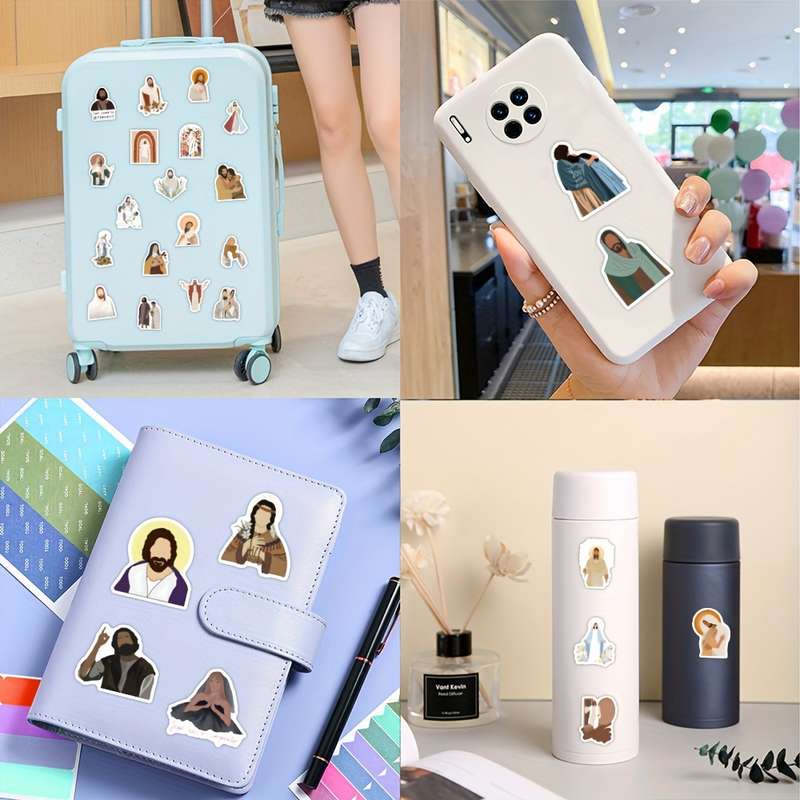 60pcs Jesus Christian Stickers Jesus Christian Themed Stickers