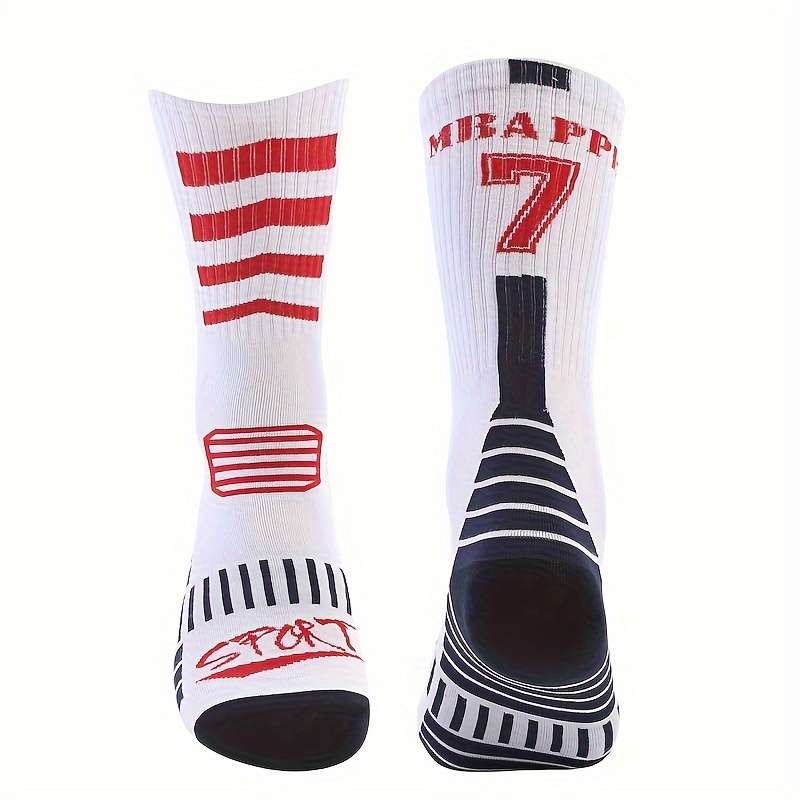 1 Pair Red And Green Sole One Size Socks