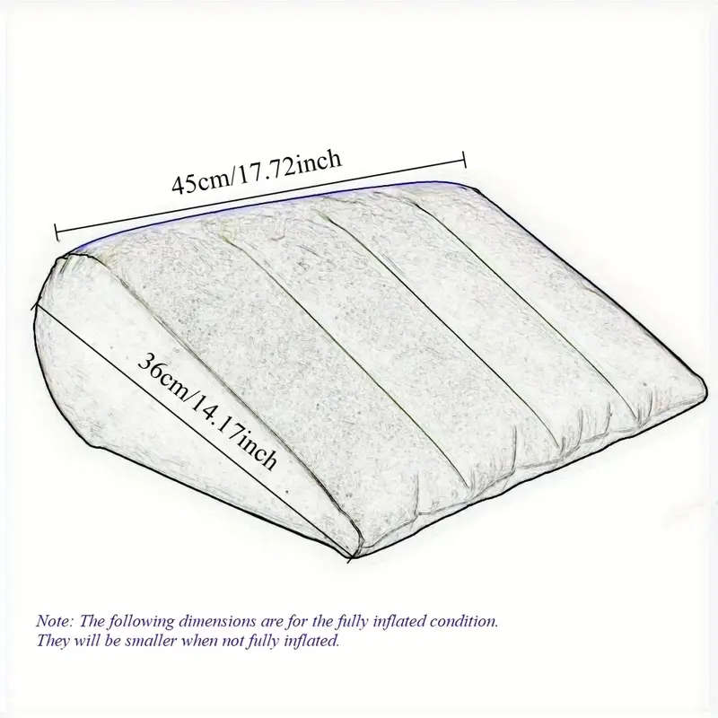 1pc Inflatable Leg Pillow Plush Leg Pillow Inflatable PVC Triangle Cushion Reliable for Home and Out