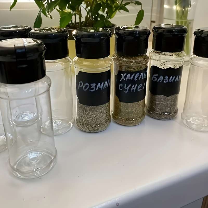 10pcs Plastic Spice Jar Spice Bottle Seasoning Bottle Kitchen Seasoning Jar Outdoor Pepper