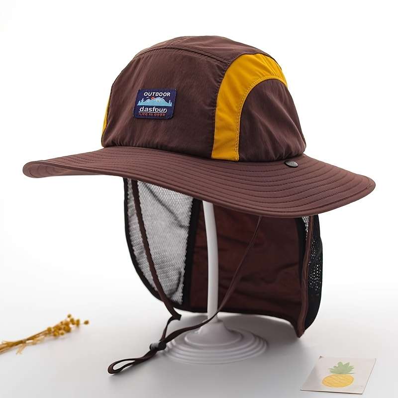 1pc Japanese-Style Summer Outdoor Breathable Parent-Child Shawl Hat with a Wide Brim Suitable for