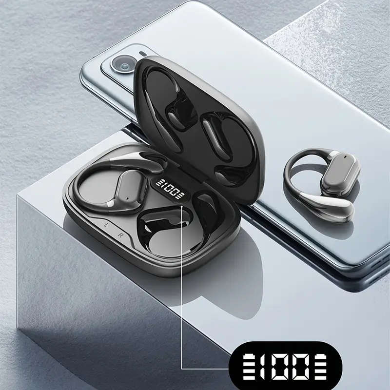 True Wireless on-Ear Music Headset Gaming Earbuds Video TWS HIFI Dolby Bass 9D Stereo HD Calling Ear