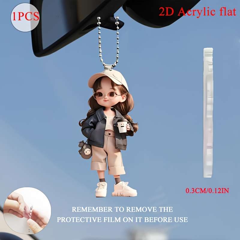 1pc 2D Flat  One piece of  acrylic material with fashionable style and cool theme suitable
