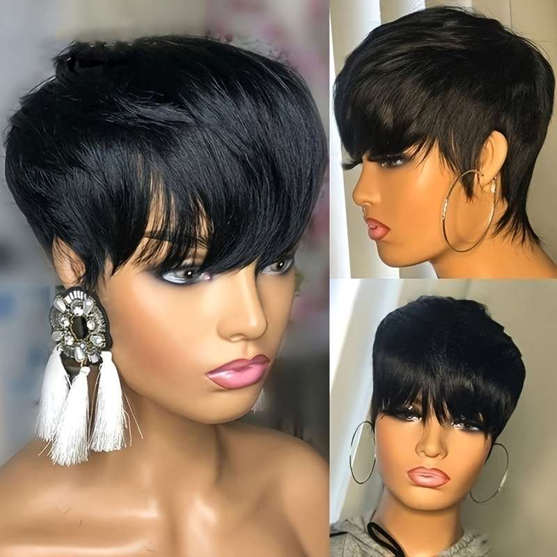 1Pc Black B 15.24cm Fashion Design Wig