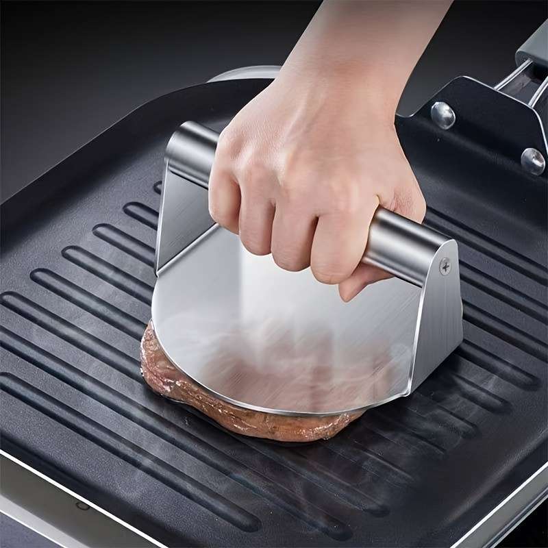 1pc Stainless Steel Burger Press Non-Stick Patty Molds for Perfect Hamburgers Sandwiches and St