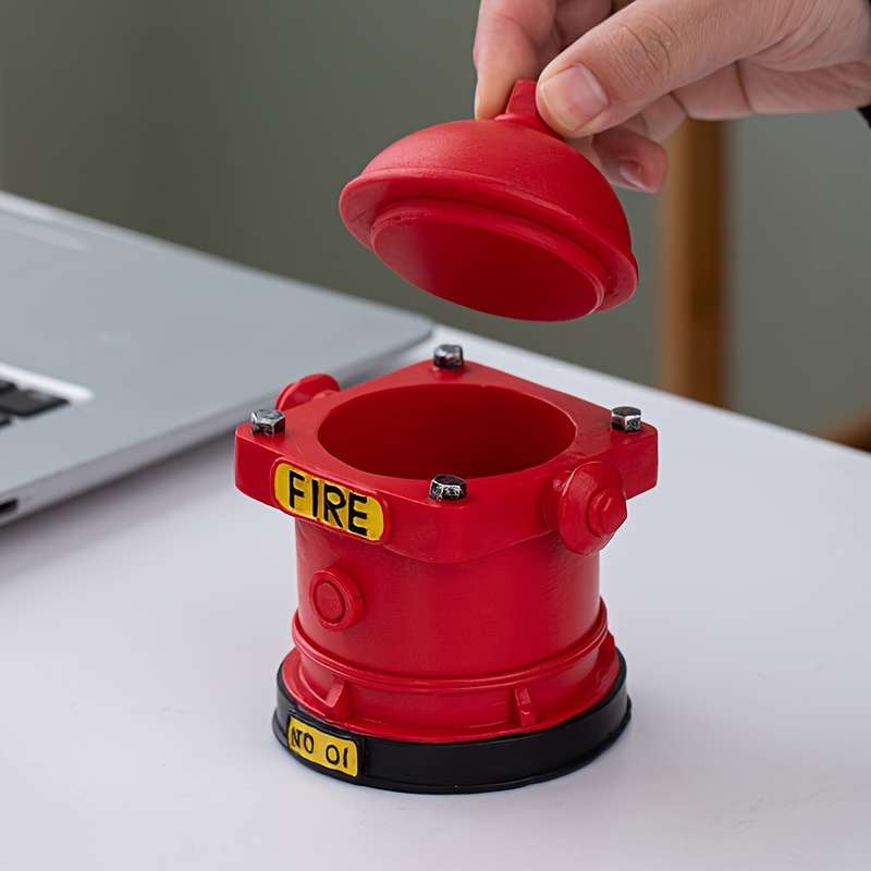1pc Fire Hydrant Ashtray With Lid Vintage Industrial Style Ashtry Creative Personal Trend Ho