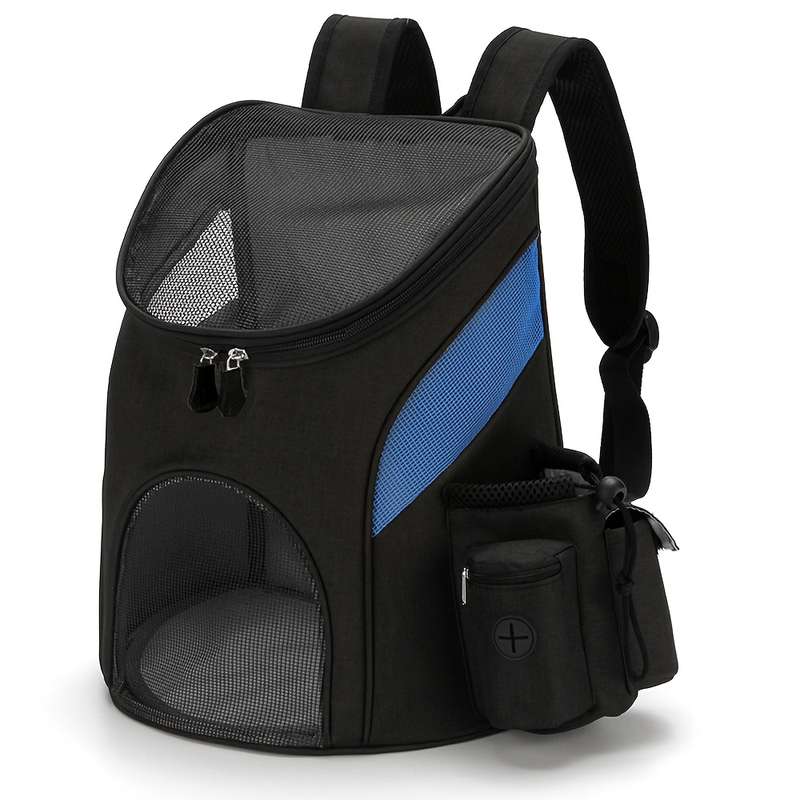 1pc Black With Bluesize S Pet Bag