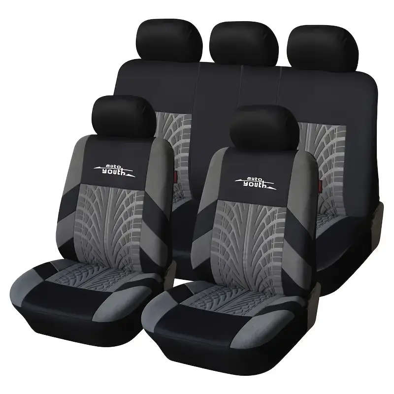 Universal Fit High-Quality Seat Cover Set for Cars Full Set Car Seat Protectors Durable Polyester