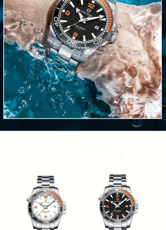 mens watch a   of business and sport with a date display and luminous hands   case back adds a   a great gift for christmas back to   or valentines day details 7
