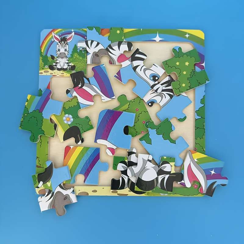 1pc Wooden Animal Giraffe Puzzle an Educational And Brain-Teasing Toy Perfect for H
