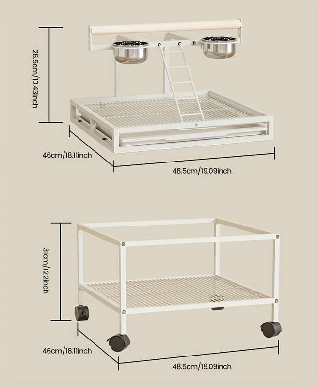 1pc Single-layer standard cage (transparent and high-heightened) with pulley Pet Cage