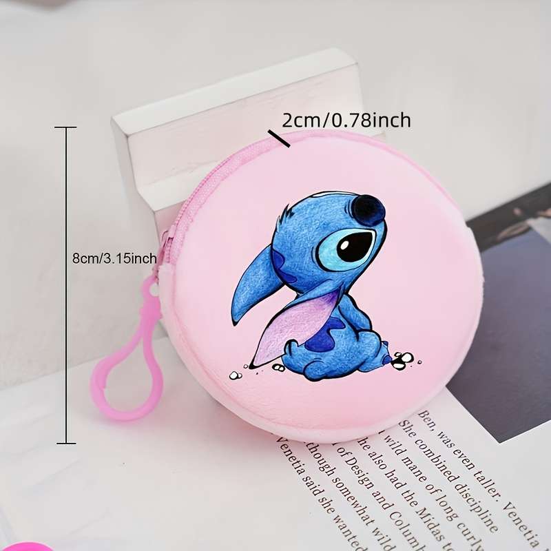 1pc Disney Stitch Small Change Bag Convenient for Daily Outings Dopamine Cute Girl's Heart Coin P