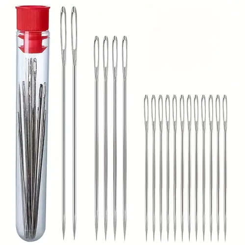 18pcs Large-Eye Sewing Needles Specially Designed for Home Use