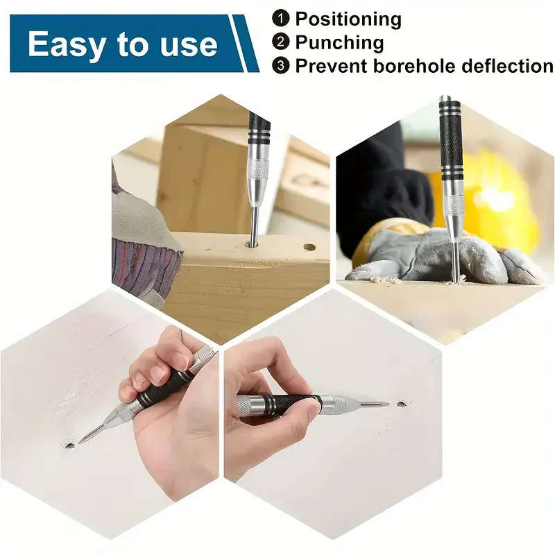 Automatic Center Punch With 2 Extra Bits