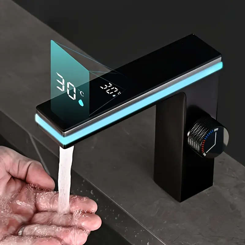 Modern Black Single Hole Bathroom Sink Faucet