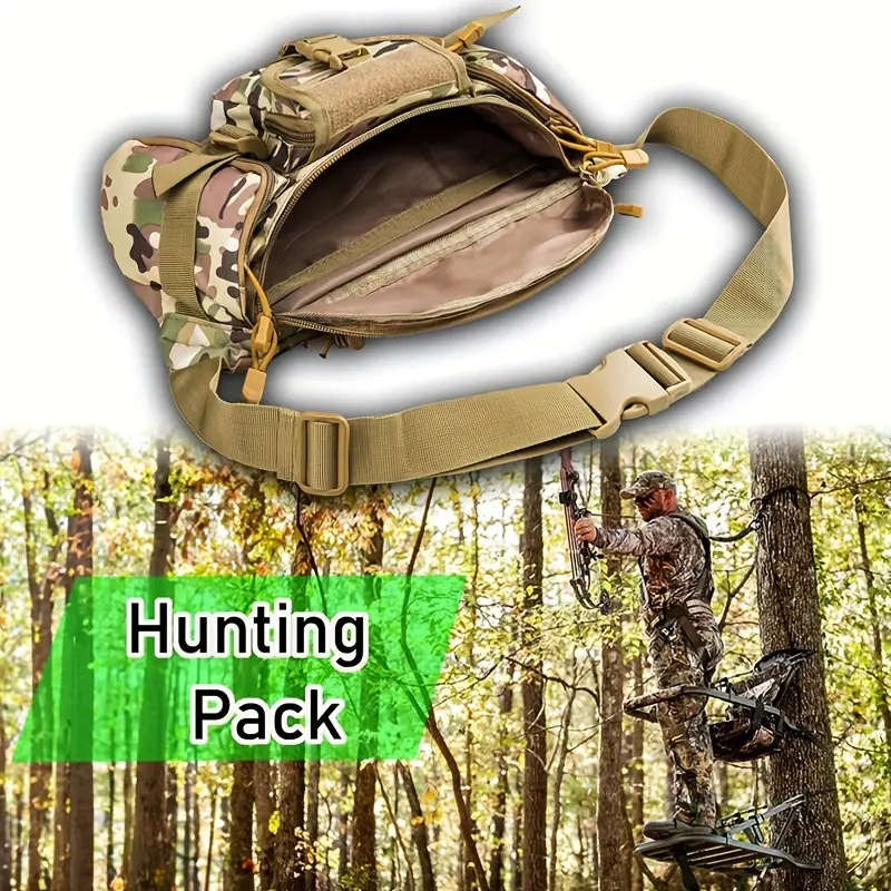 1pc Tactical Hunting Fanny Pack Waterproof Oxford Cloth Waist Bag for Gear Knife Flashlight Wallet I