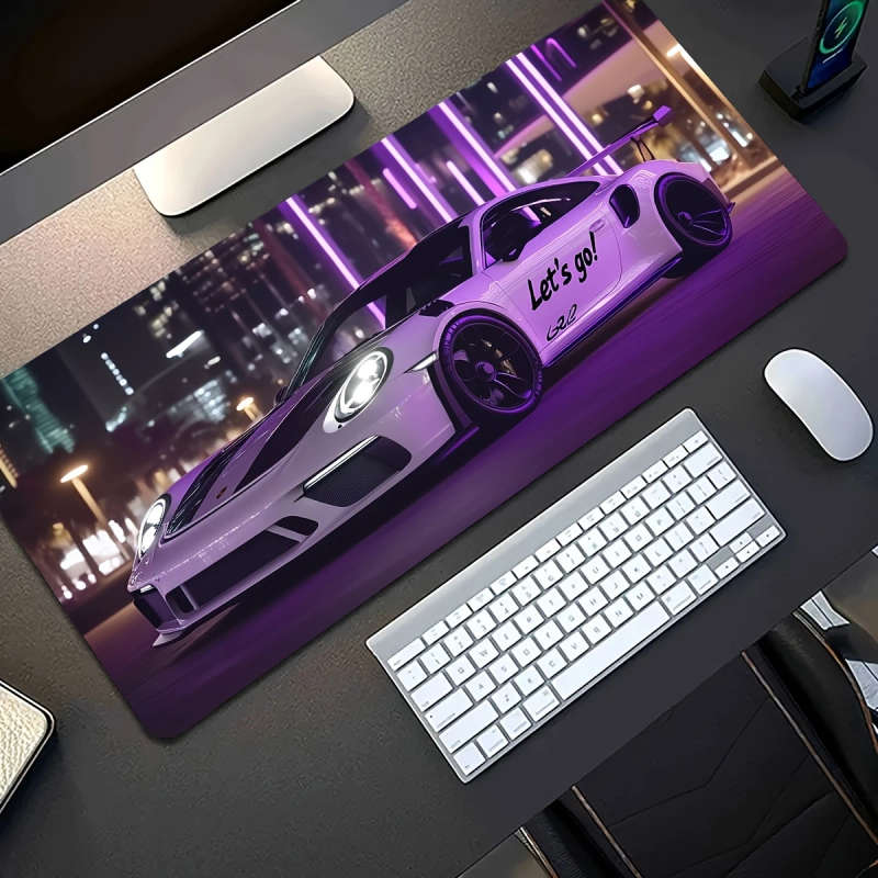 1pc 30x60cm Fashion Fantasy City Sports Car Pattern Mouse Pad Durable Odorless Office Desk Accessory
