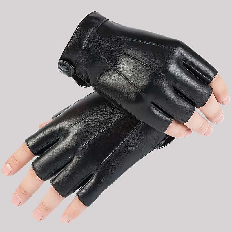 1 Pair Black Outdoor Sports Gloves