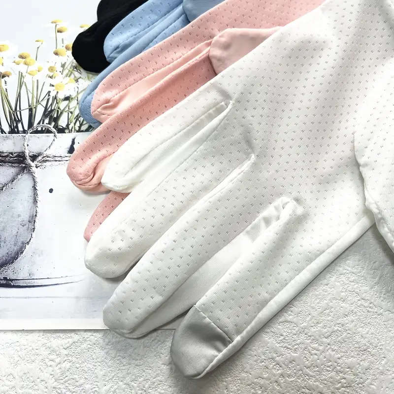 1 Pair Womens Summer Ice Gloves Breathable Stretchy Touchscreen Compatible Sun Protection