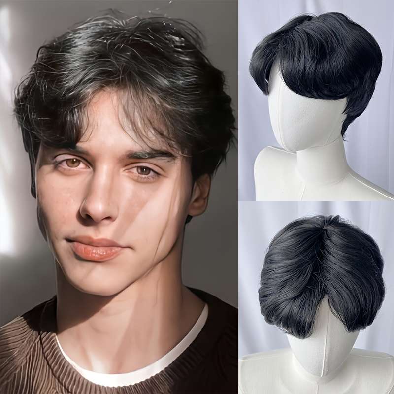 1Pc Black 15.24cm Fashion Design Wig