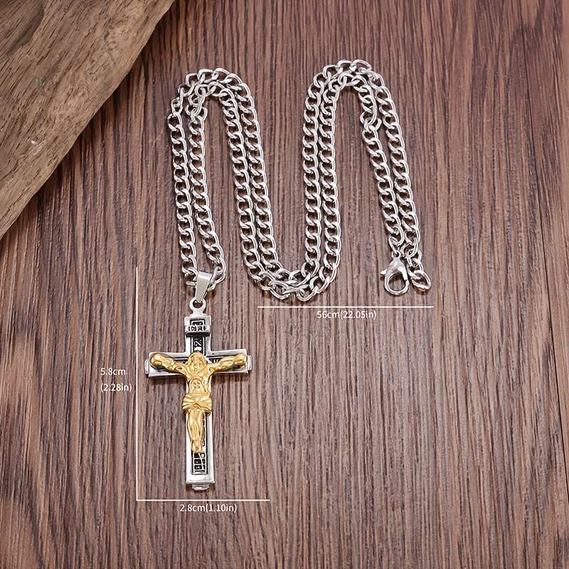 1 Piece GoldenSilvery Jesus Theme Pendant