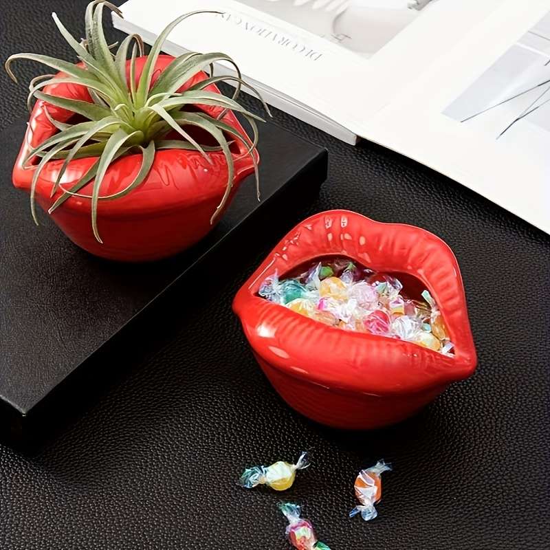 1pc lip desktop ashtray resin crafts storage box creative resin ashtray for boyfriends and h