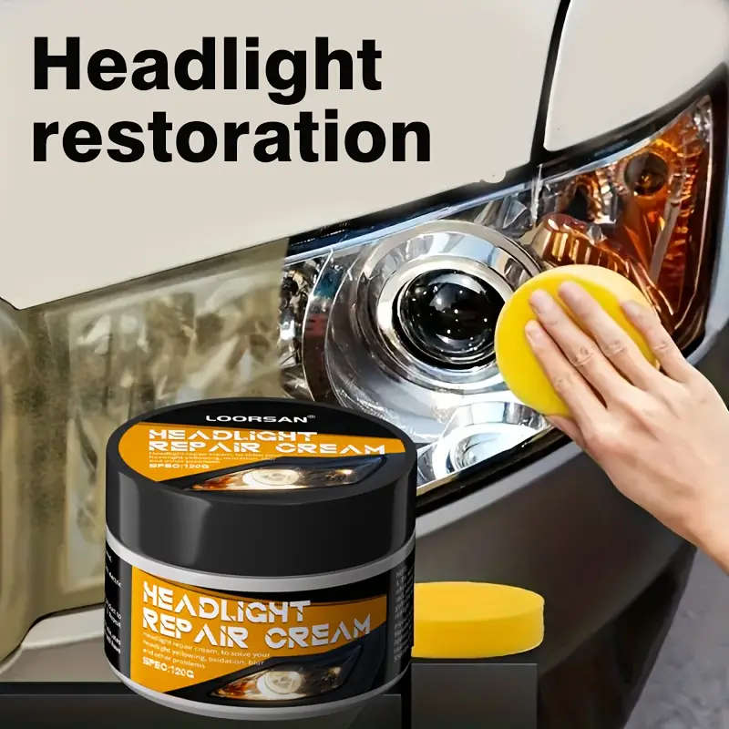 1pc Universal Headlight Restoration Kit Car Headlamp Polishing Paste Enhances Visibility Removes Yel
