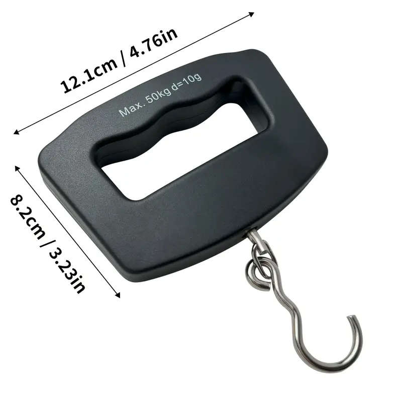 1pc Portable Luggage Scale 110lbs/50kg Capacity Handheld with Backlit LCD Battery Powered Batteries