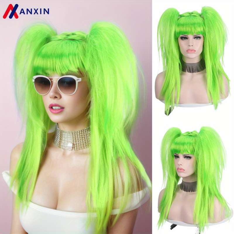 1Pc Rose Red 45.72cm Fashion Design Wig