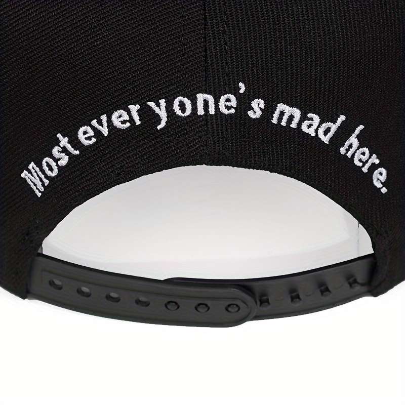 1pc Adjustable Breathable Baseball Cap With Embroidered Design Polyester Fabric Ventilated And Ad