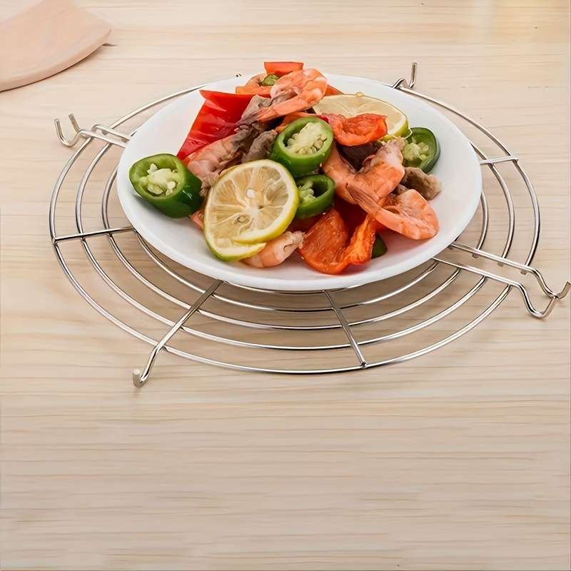 1pc Durable 304 Stainless Steel Kitchen Rack Ideal for Grilling Frying Steaming   Easy to Clea