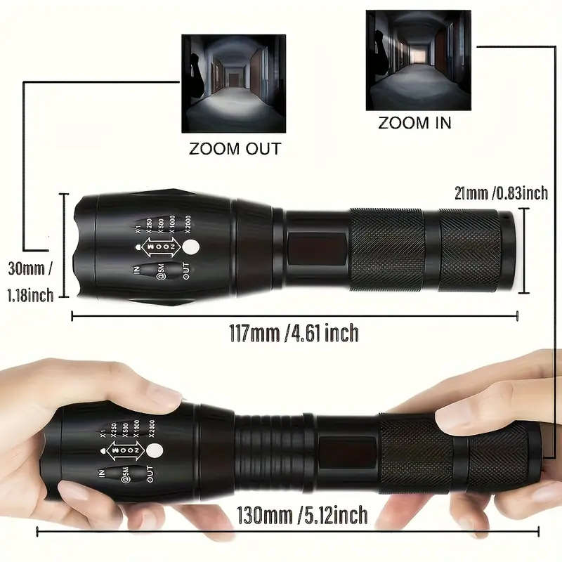 3pcs LED Aluminum Handheld Flashlights