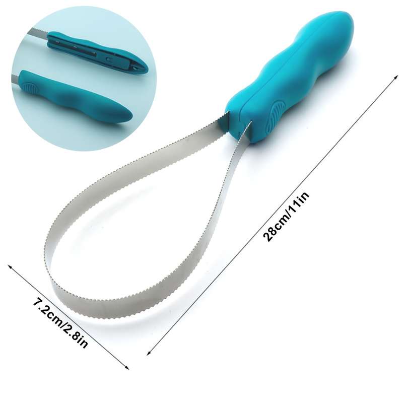 1pc One Circle Of SawTooth Blue Pet Comb