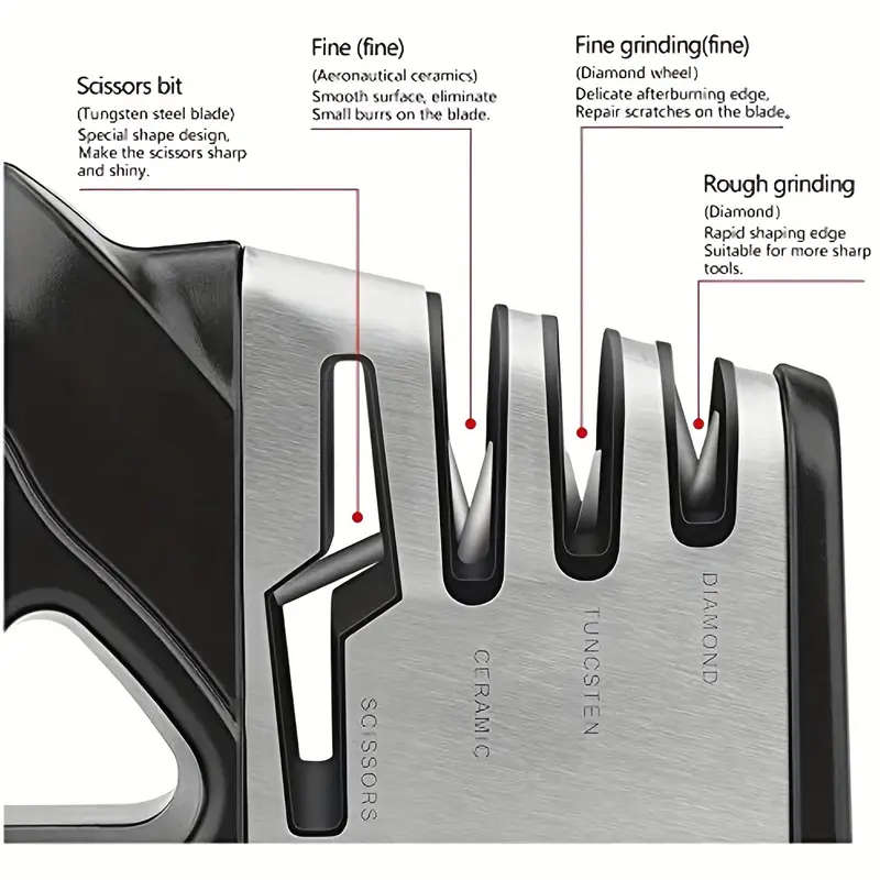 4 In 1 Manual Knife Sharpener