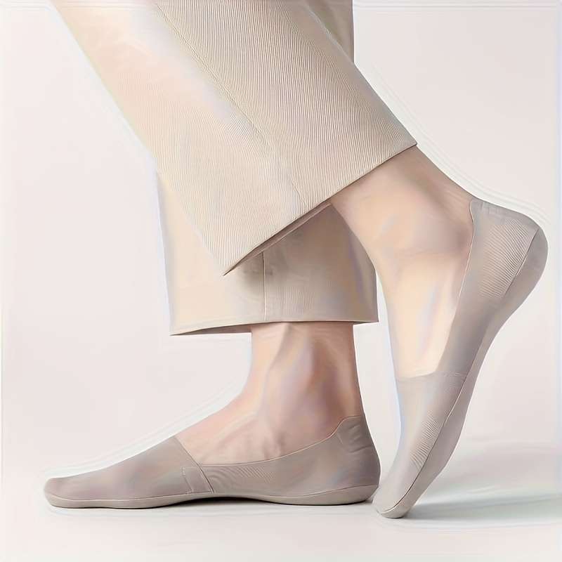 5 Pairs Light Grey One Size High Elastic Socks