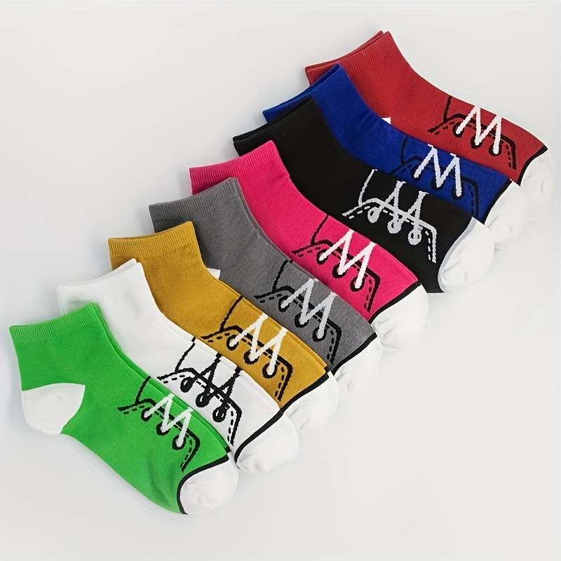 8 Pairs Multicolor One Size High Elastic Socks