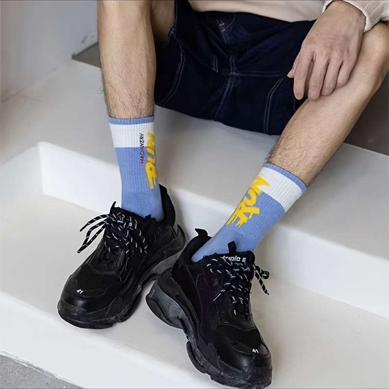5 Pairs Mixed Color One Size High Elastic Socks