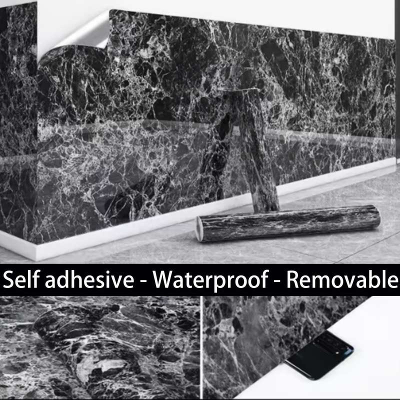 1PC Wall StickersBlack 40X500cm 15.75X196.85in