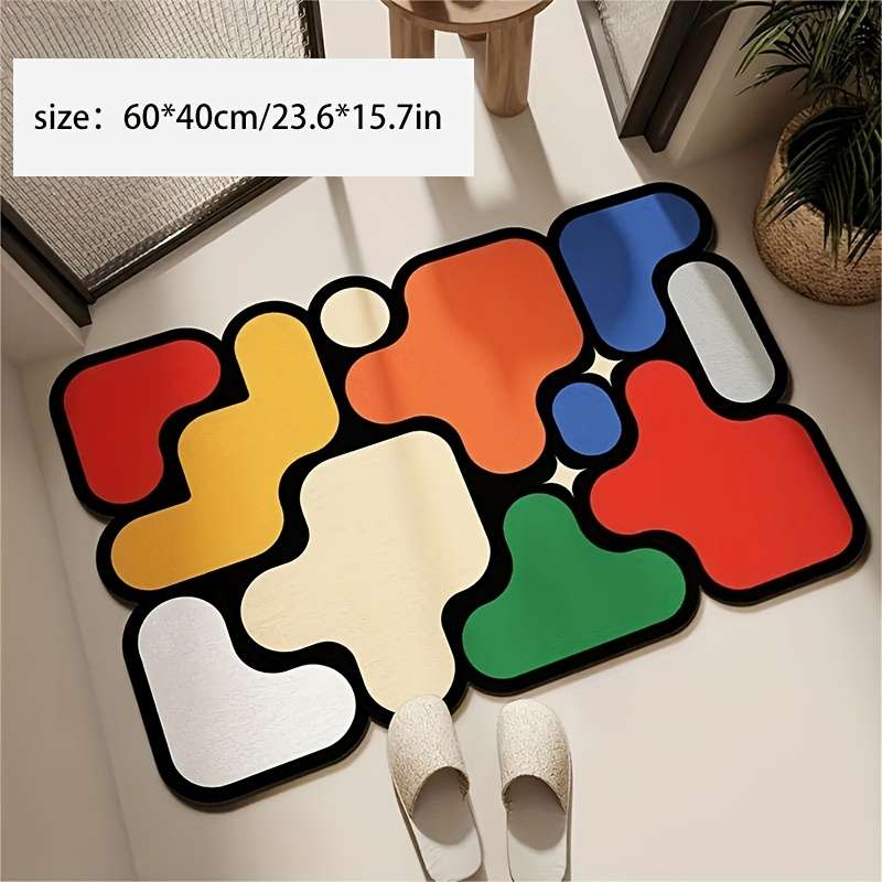 1Pc Iridescent 50x80cm 31.4x19.6inch Floor Mat