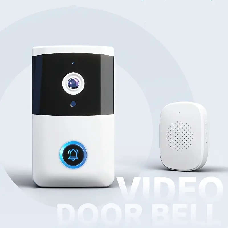 1pc Doorbell Camera Wireless Intelligent Visual Doorbell Home Intercom HD Night Vision Rechargeable