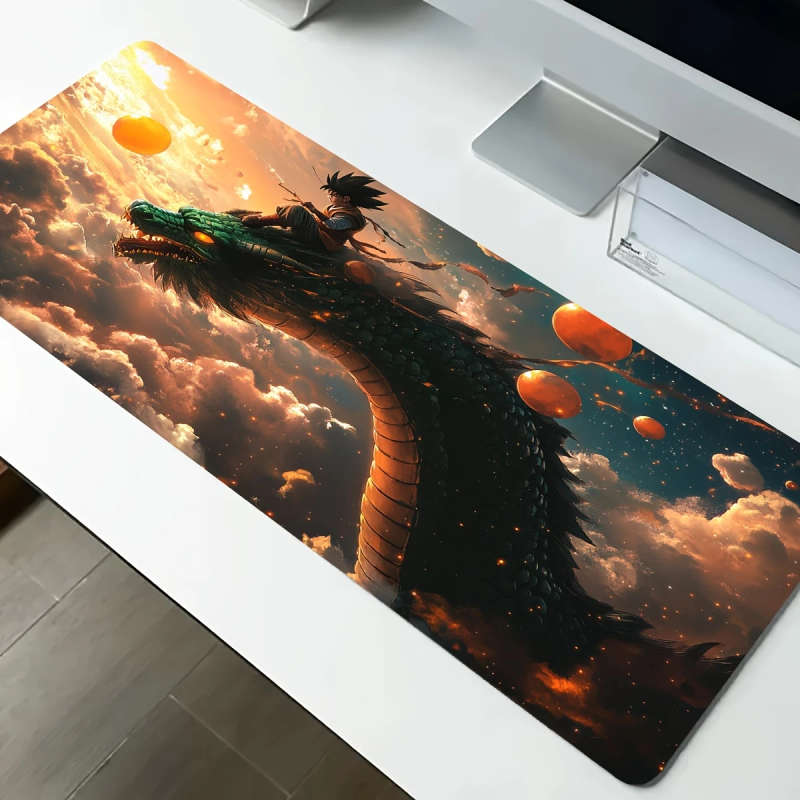1pc 30x80cm Anime Dragon Boy Adventure Design Extended Keyboard Mouse Pad