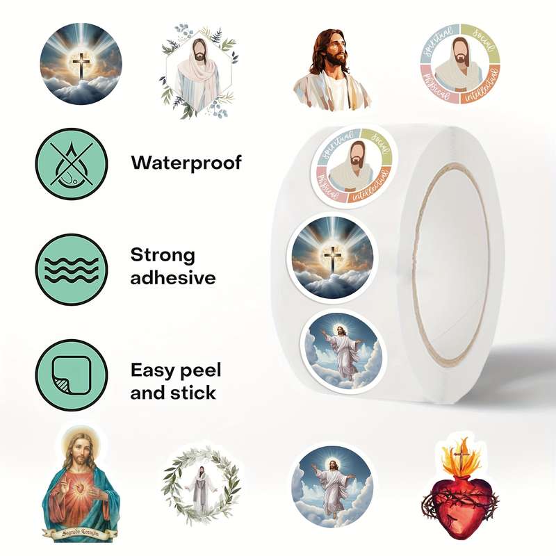500pcs Jesus Christian Themed Stickers