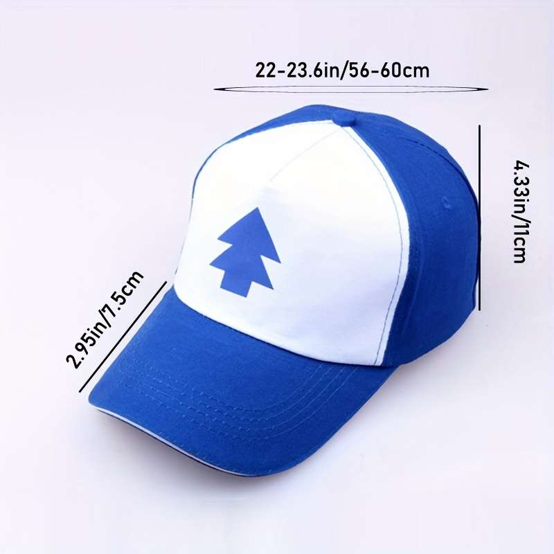 1pc Blue Pine Tree Baseball Cap For Men And Women Popular Summer Sun Protection Baseball Cap