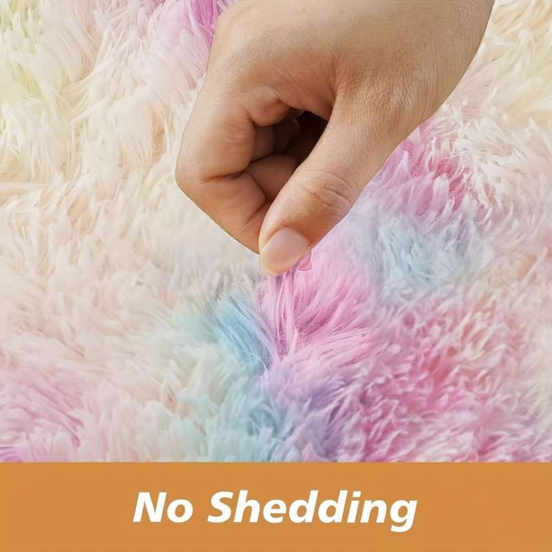 1Pc Rainbow Color 59.99x59.99cm Floor Mat